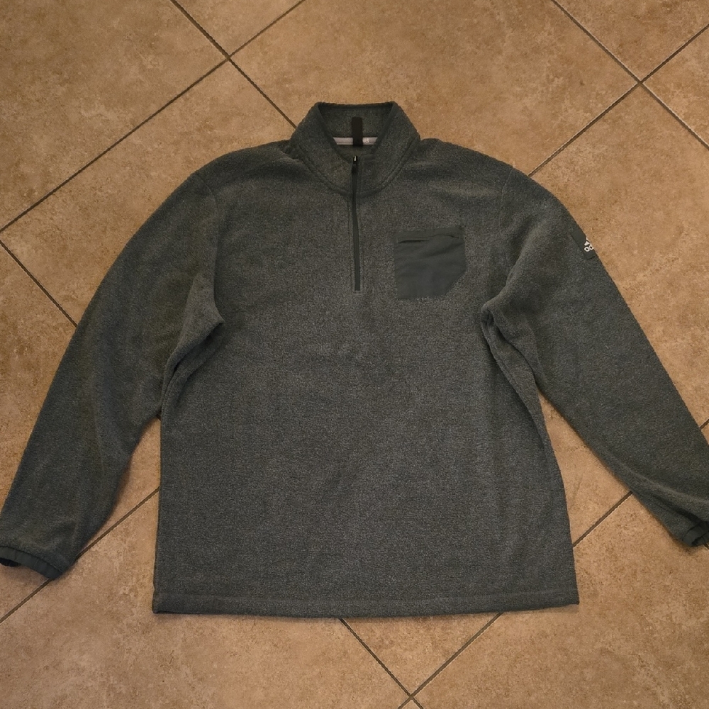 adidas Charcoal Half-Zip Performance Pullover Xl